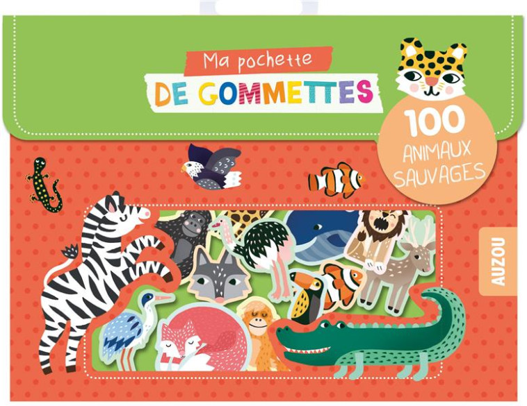 MA POCHETTE DE 100 GOMMETTES  - MA POCHETTE DE GOMMETTES - 100 ANIMAUX SAUVAGES - CARLSLUND MICHELLE - NC