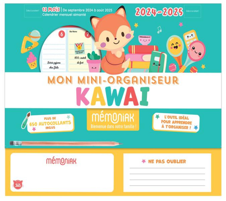 MON MINI-ORGANISEUR SCOLAIRE PRIMAIRE KAWAÏ 2024-2025, ORGANISATION ENFANTS - XXX - NC