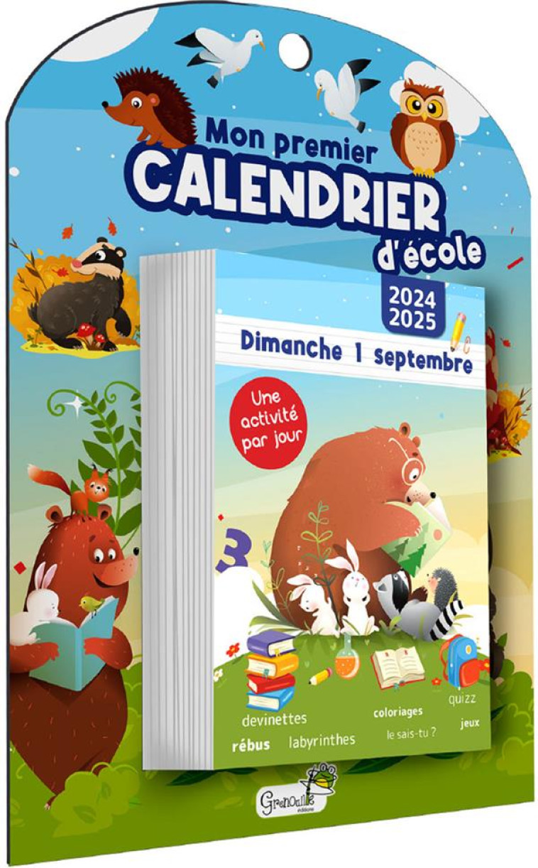 MON PREMIER CALENDRIER D'ECOLE 2024-2025 - XXX - NC