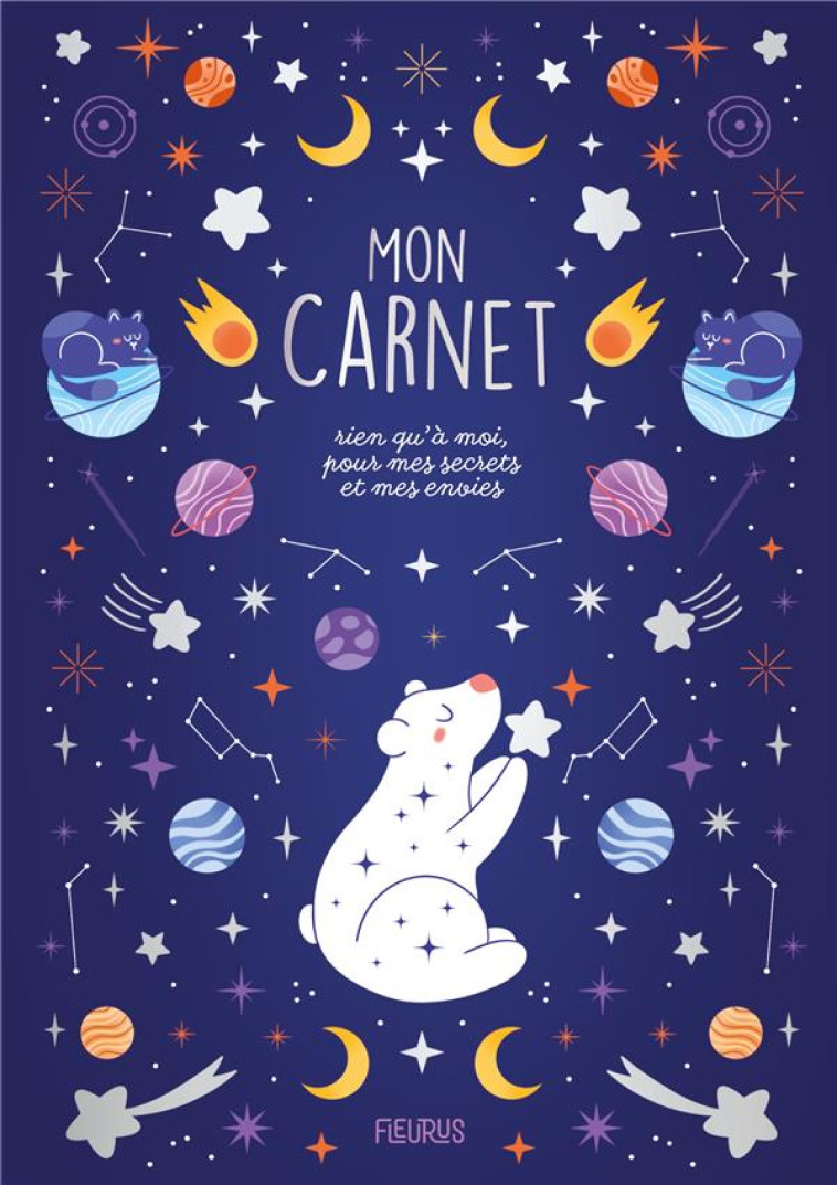 MON CARNET SECRET MON CARNET RIEN QU'À MOI, POUR MES SECRETS ET MES ENVIES - CÉLESTE - BLANC MARION - NC