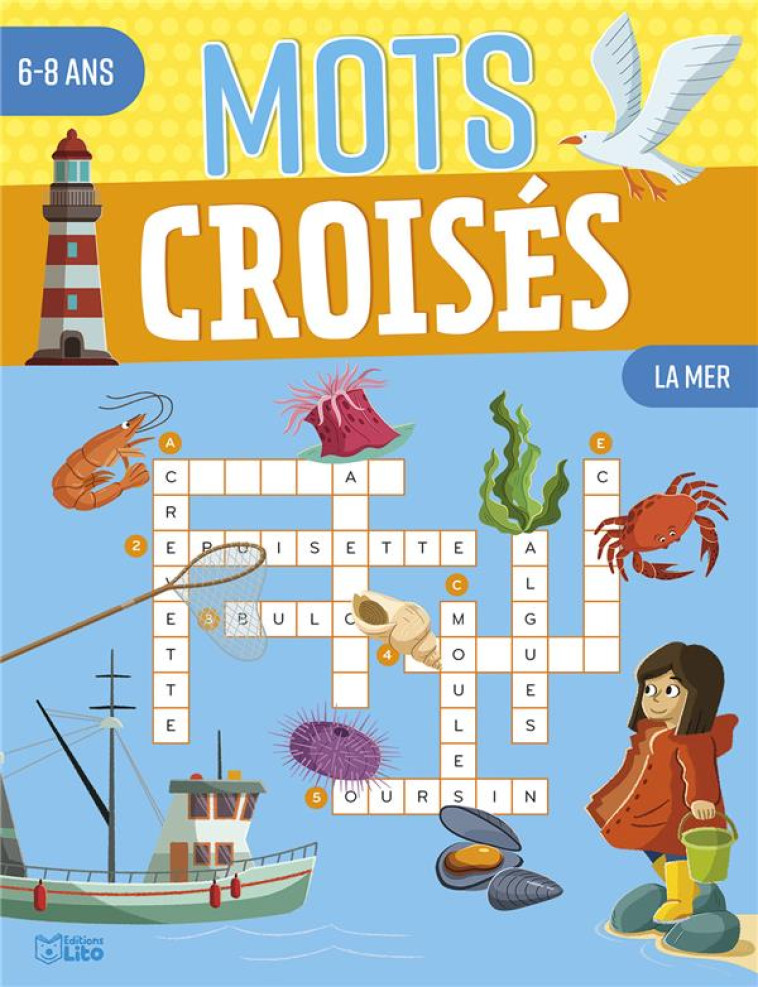 MOTS CROISES 6-8 ANS LA MER - XXX - LITO