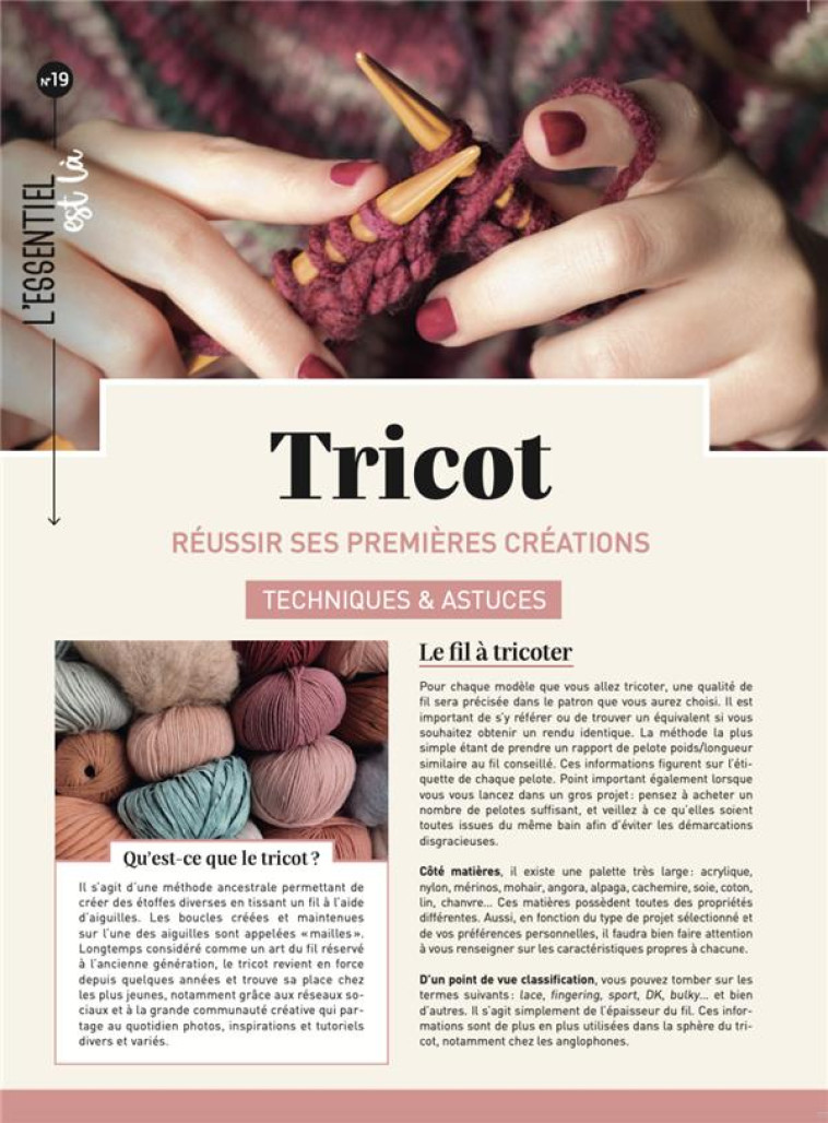 TRICOT - REUSSIR SES PREMIERES CREATIONS - COLLECTIF - MERCILESLIVRES