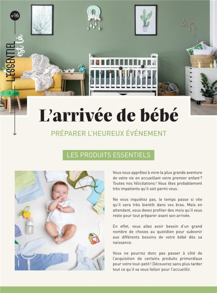 L'ARRIVEE DE BEBE - PREPARER L'HEUREUX EVENEMENT - COLLECTIF - MERCILESLIVRES