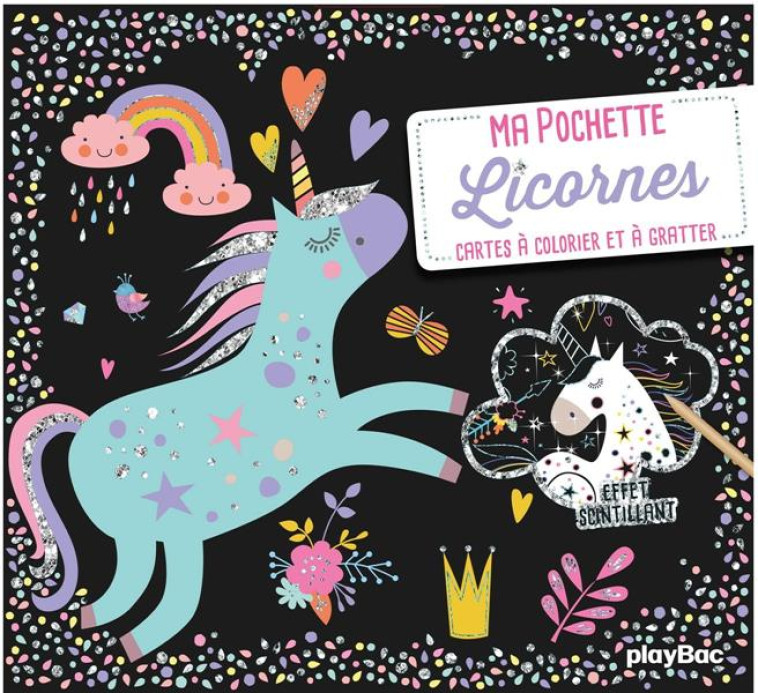 MA POCHETTE LICORNES - CARTES À COLORIER ET À GRATTER - XXX - PRISMA