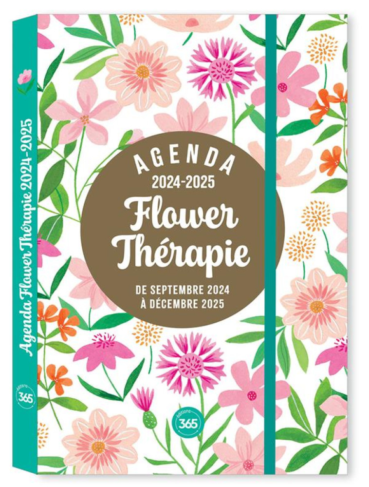 HAPPY AGENDAS AGENDA FLOWER THÉRAPIE, SEPT. 2024- DÉC. 2025, 16 MOIS, POCKET RELIÉ - DE CASTRO EMILIE - NC