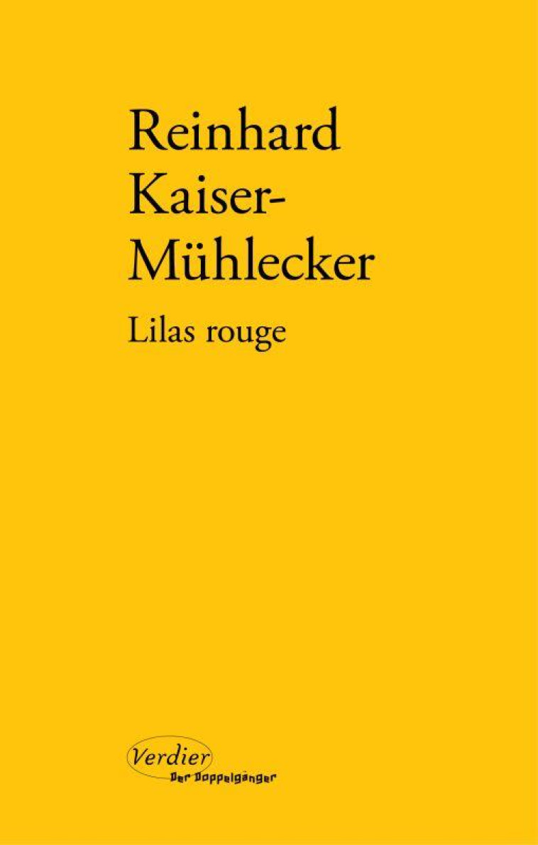 LILAS ROUGE - KAISER-MUHLECKER R. - VERDIER