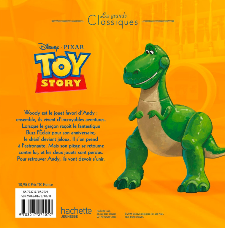 TOY STORY - LES GRANDS CLASSIQUES - L'HISTOIRE DU FILM - DISNEY PIXAR -  - DISNEY HACHETTE