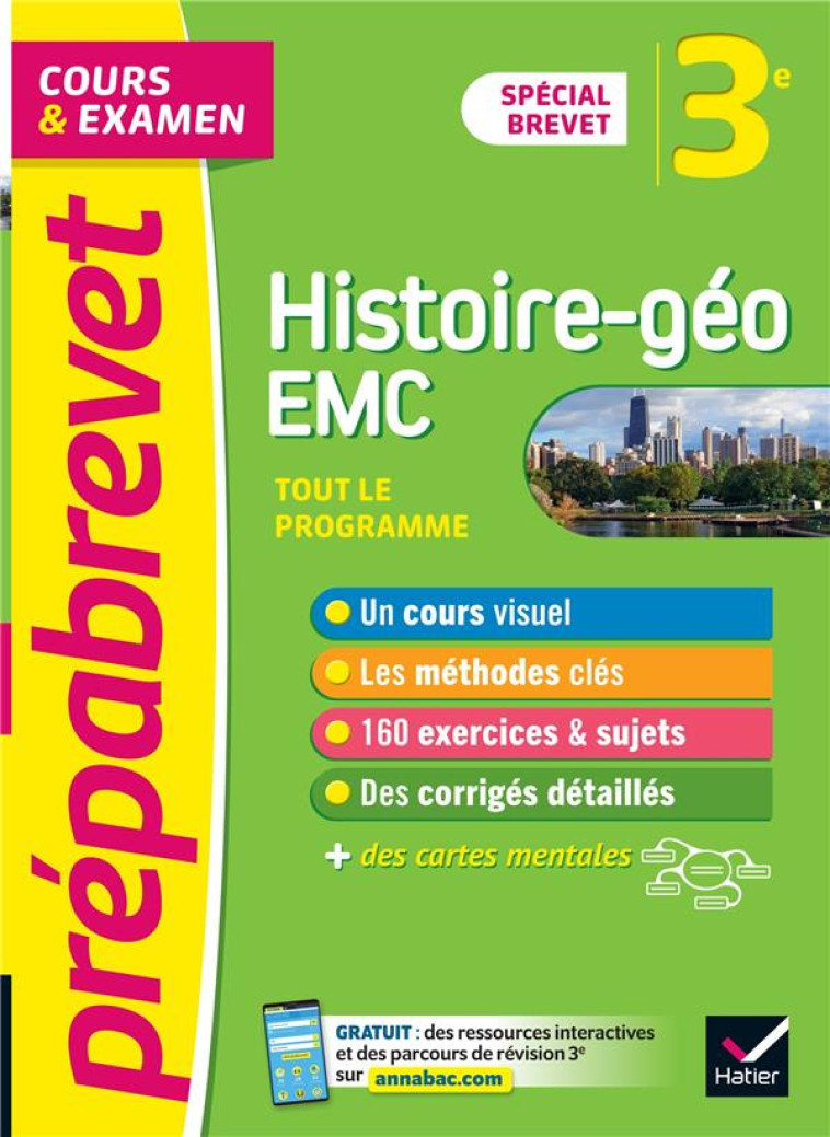 PRÉPABREVET HISTOIRE-GÉOGRAPHIE EMC 3E - BREVET 2024 - JEAN-FRANCOIS LECAILLON - HATIER SCOLAIRE