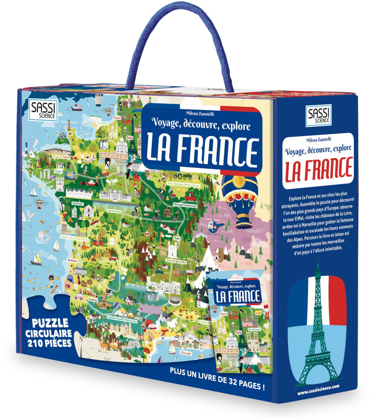 VOYAGE DECOUVRE EXPLORE LA FRANCE - COFFRET PUZZLE -  Collectif - SASSI