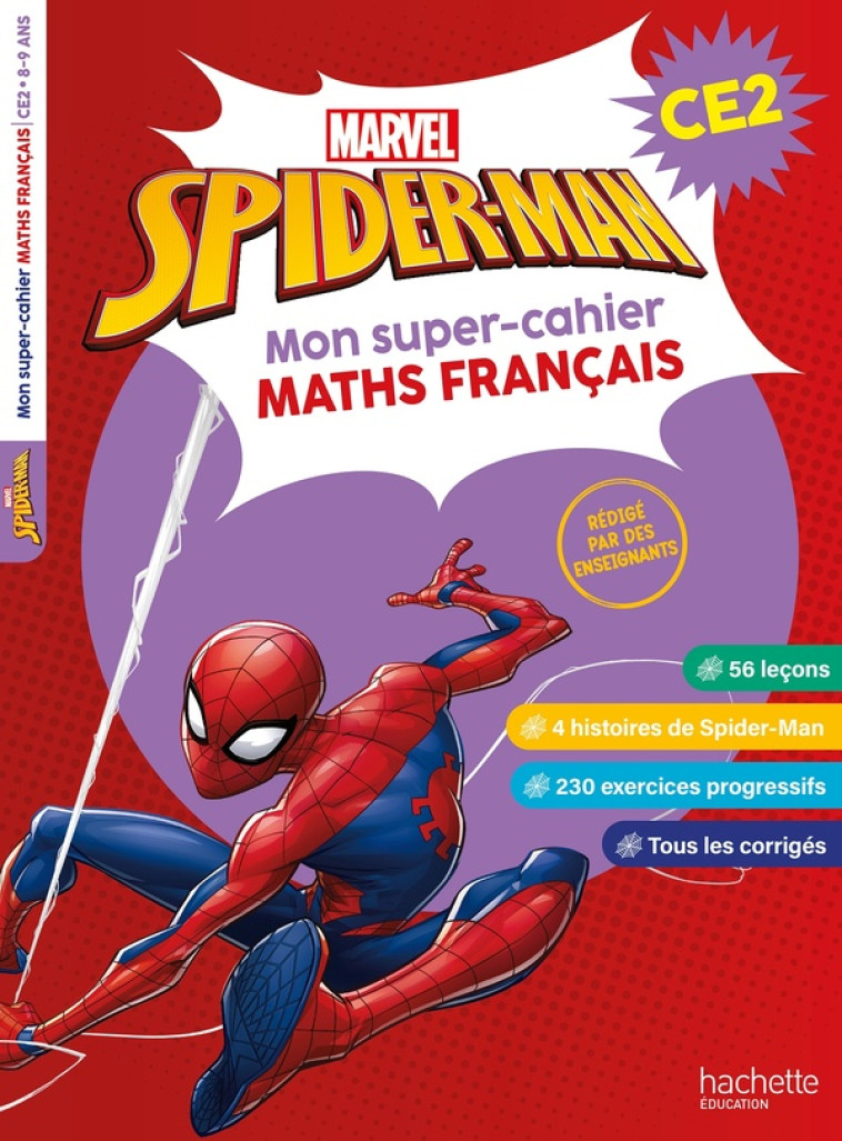 SPIDER-MAN - MON SUPER-CAHIER DE MATHS ET FRANÇAIS CE2 - ISABELLE DIZY - HACHETTE