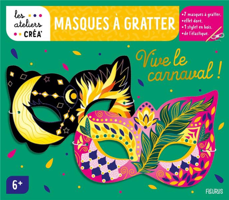 MASQUES A GRATTER  VIVE LE CARNAVAL ! - SOLENNE ET THOMAS - NC