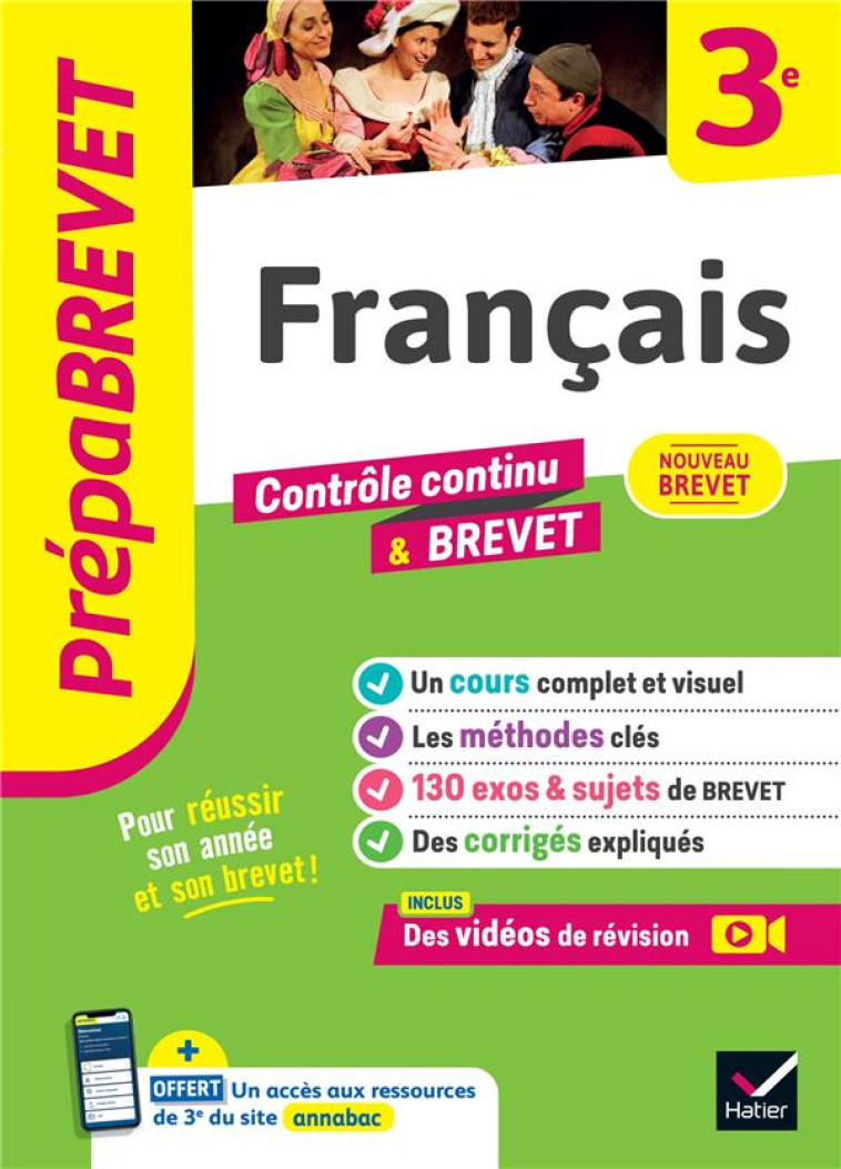 PRÉPABREVET FRANÇAIS 3E - NOUVEAU BREVET 2025 - LOUISE TAQUECHEL - HATIER SCOLAIRE