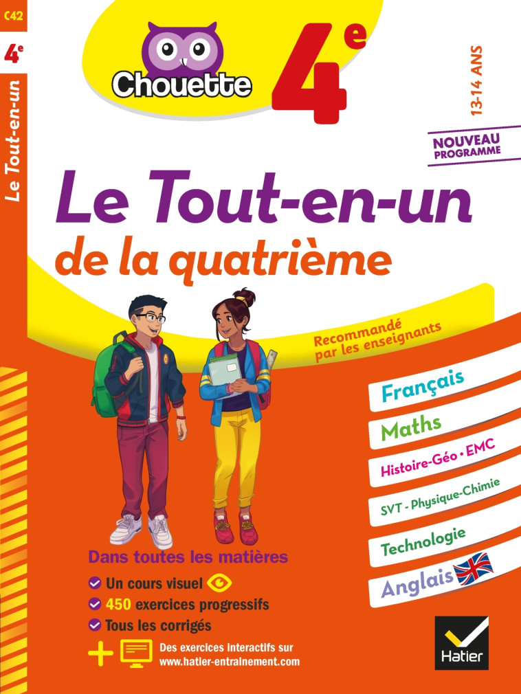 Chouette Le Tout-en-un 4e - Bonnefond Gérard, Daviaud Daniel, Gaillard Cécile, Nemni-Nataf Nicole, Revranche Bernard, Touati Corinne, Clavel Christophe - HATIER