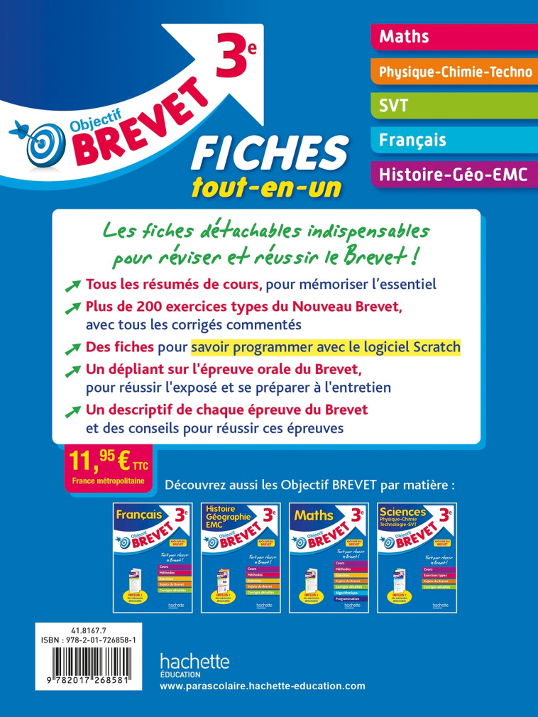 Objectif Brevet Fiches Tout-en-un 2025 - Clamart Nicolas, Dessaint Sébastien, Gorillot Malorie, Lisle Isabelle, Basnier Richard - HACHETTE EDUC