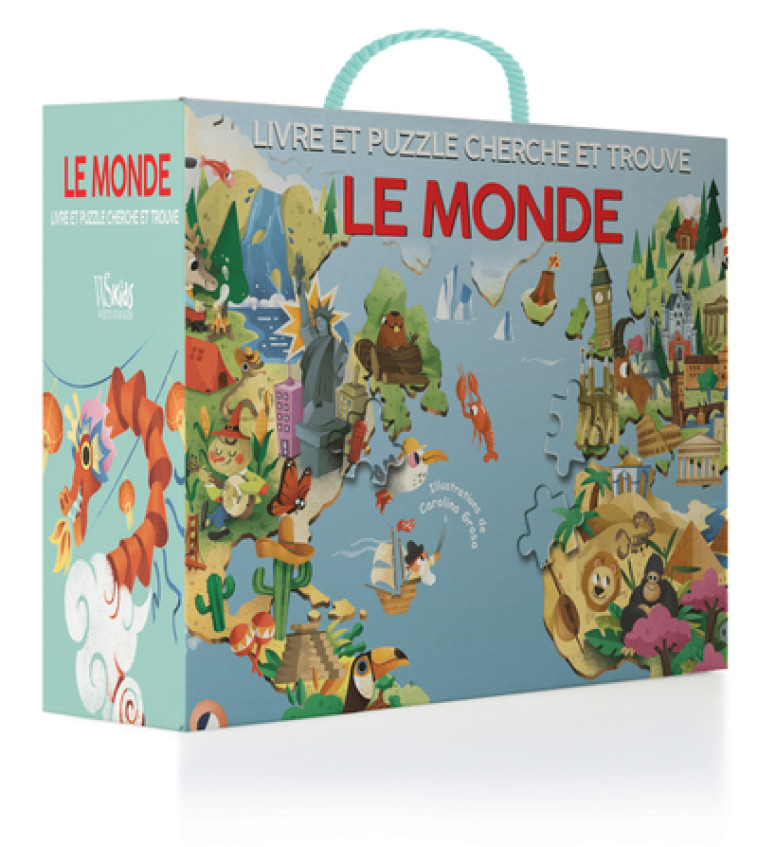 Livre et puzzle cherche et trouve - Le Monde - Grosa Carolina, Breffort Cécile - WHITE STAR KIDS