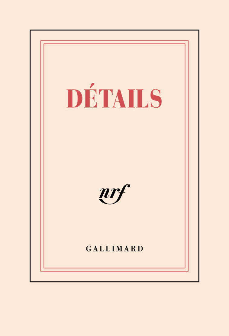 Carnet "Détails" (papeterie) - Collectifs  - GALLIMARD