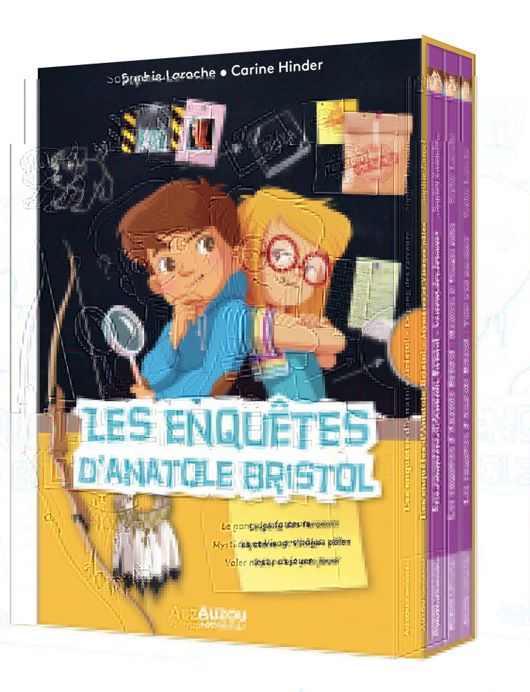 COFFRET BIBLIOTHEQUE 1 (TOMES 1/2/3) LES ENQUÊTES D'ANATOLE BRISTOL - Carine Hinder Carine Hinder, Sophie Laroche Sophie Laroche, Carine Hinder , Sophie Laroche  - AUZOU