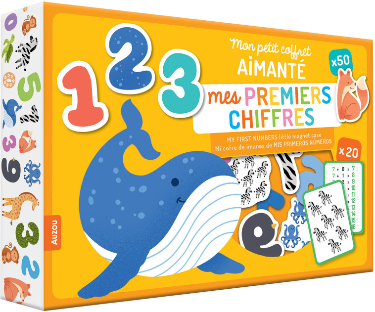 MON PETIT COFFRET AIMANTÉ - MES PREMIERS CHIFFRES - Blanc Marion - AUZOU