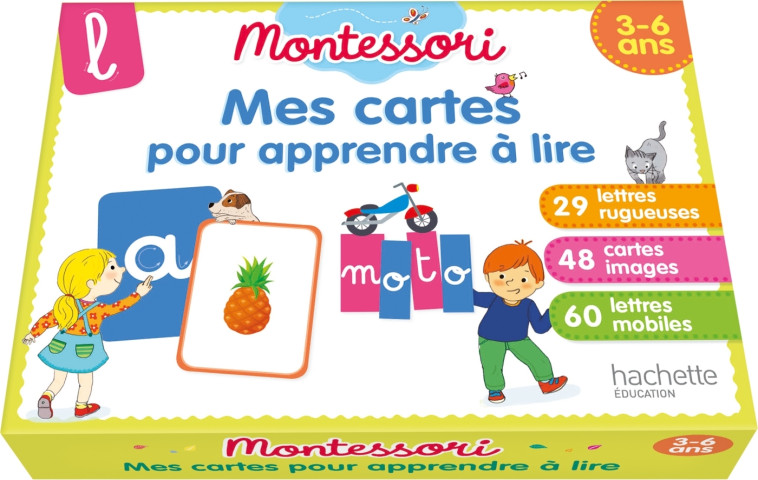 Montessori Mes cartes pour apprendre à lire 3-6 ans -   - HACHETTE EDUC