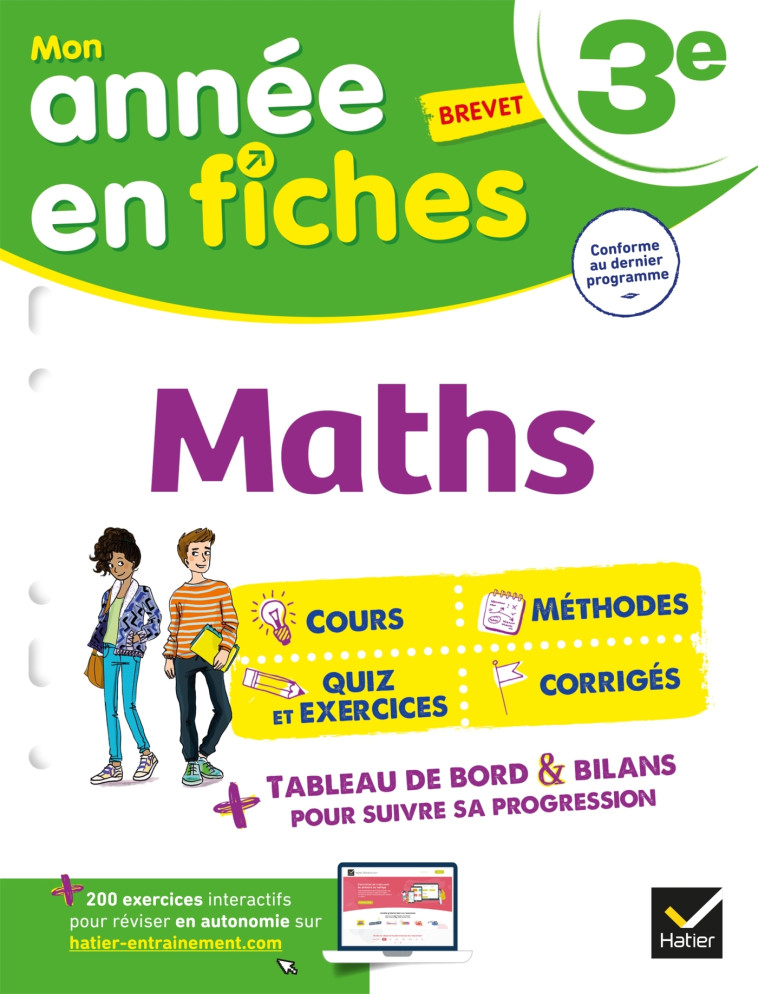 Maths 3e (fiches de révision & exercices) - De Reggi Corinne, Goiffon-Jacquemont Marie Brigitte, Quinton Sonia, Vellay-Candiago Agnès - HATIER