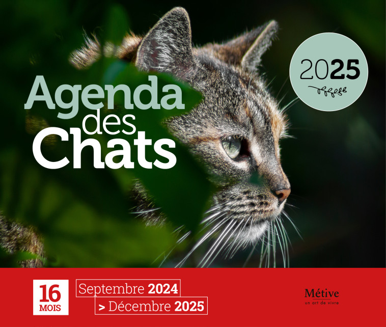 Agenda des chats 2025 - GOUNELLE DENIS - METIVE