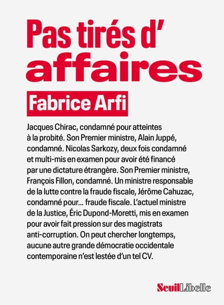 PAS TIRÉS D'AFFAIRES - FABRICE ARFI - SEUIL