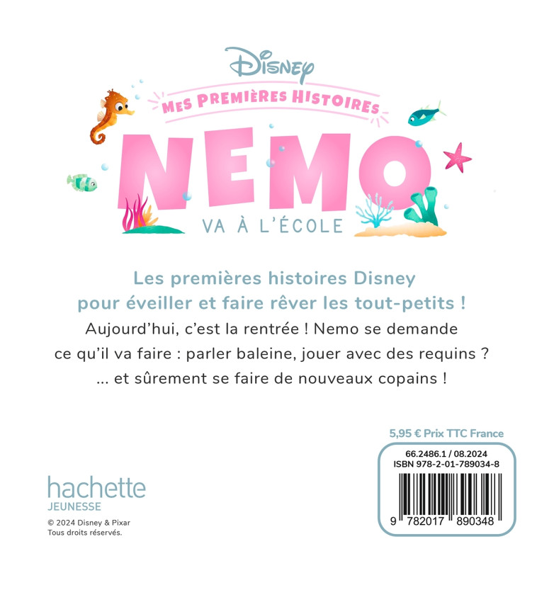 DISNEY-Mes Premières Histoires-Nemo va à l'école -  - DISNEY HACHETTE