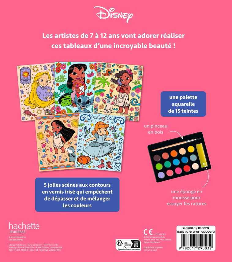 DISNEY - Atelier d'aquarelle - Coffret 5 tableaux à peindre -  - DISNEY HACHETTE