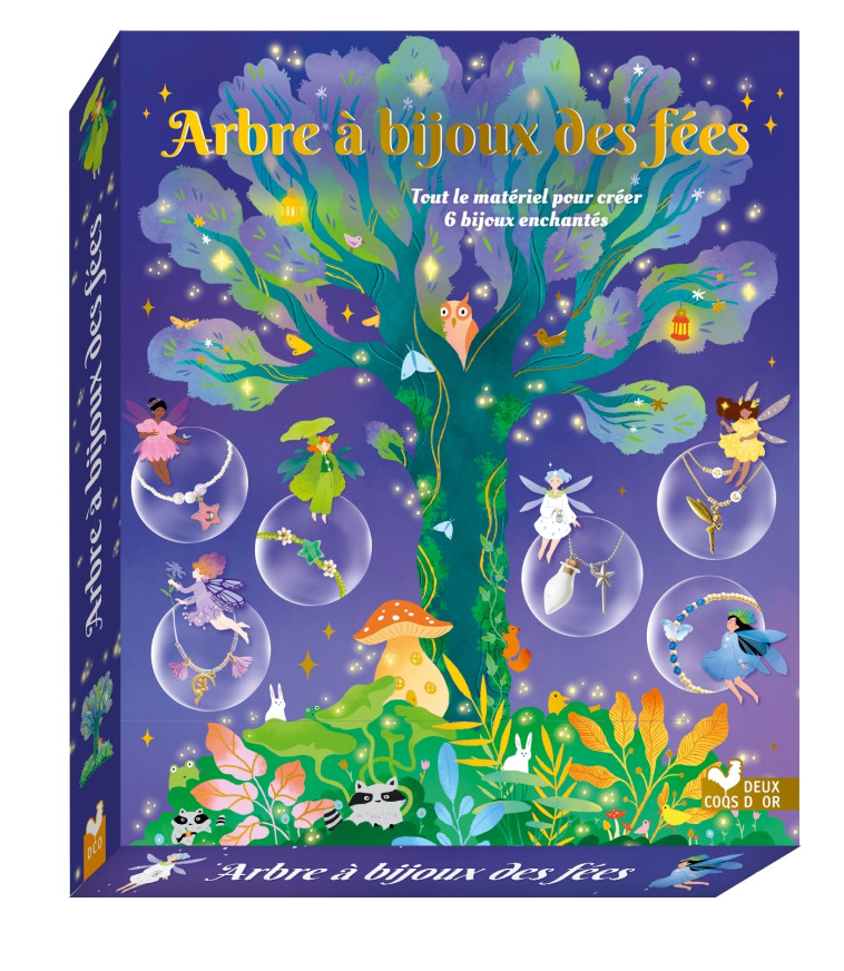 Arbre à bijoux des fées  - coffret avec accessoires - Laetitia Lazerges, Flora DESCAMPS - DEUX COQS D OR