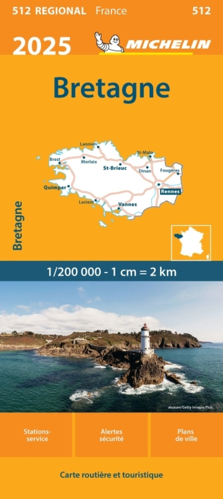 Carte Régionale Bretagne 2025 -  - MICHELIN