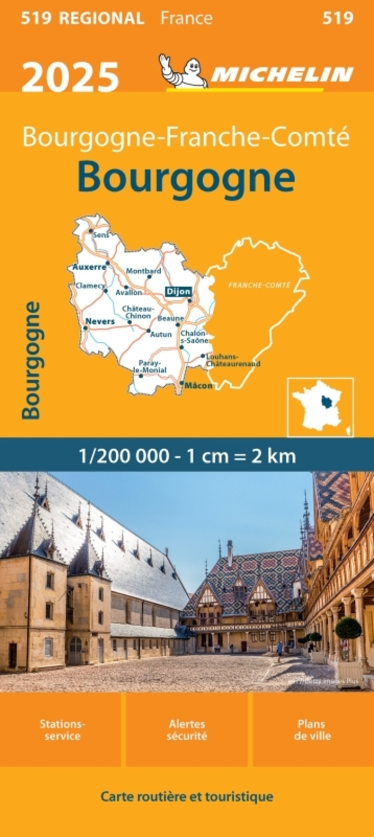 Carte Régionale Bourgogne 2025 -  - MICHELIN