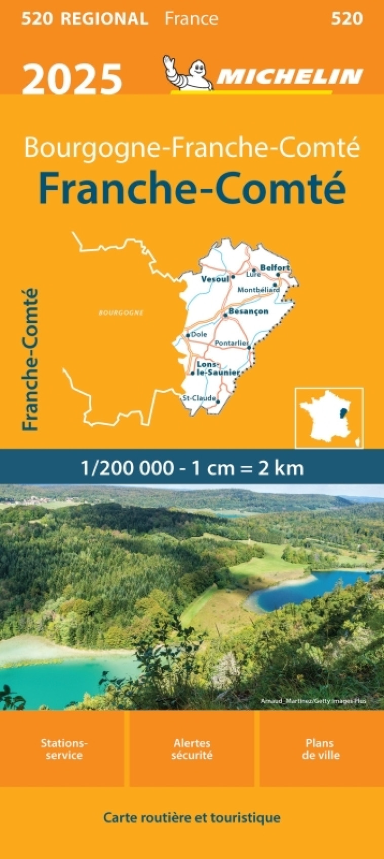 Carte Régionale Franche-Comté 2025 -  - MICHELIN