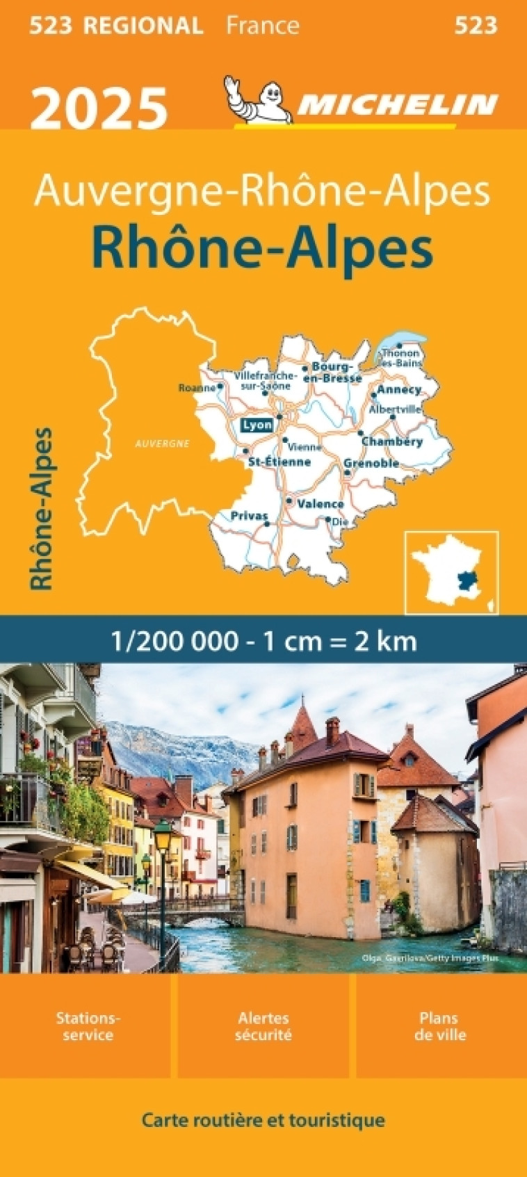 Carte Régionale Rhône-Alpes 2025 -  - MICHELIN