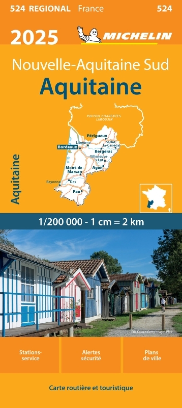 Carte Régionale Aquitaine 2025 -  - MICHELIN