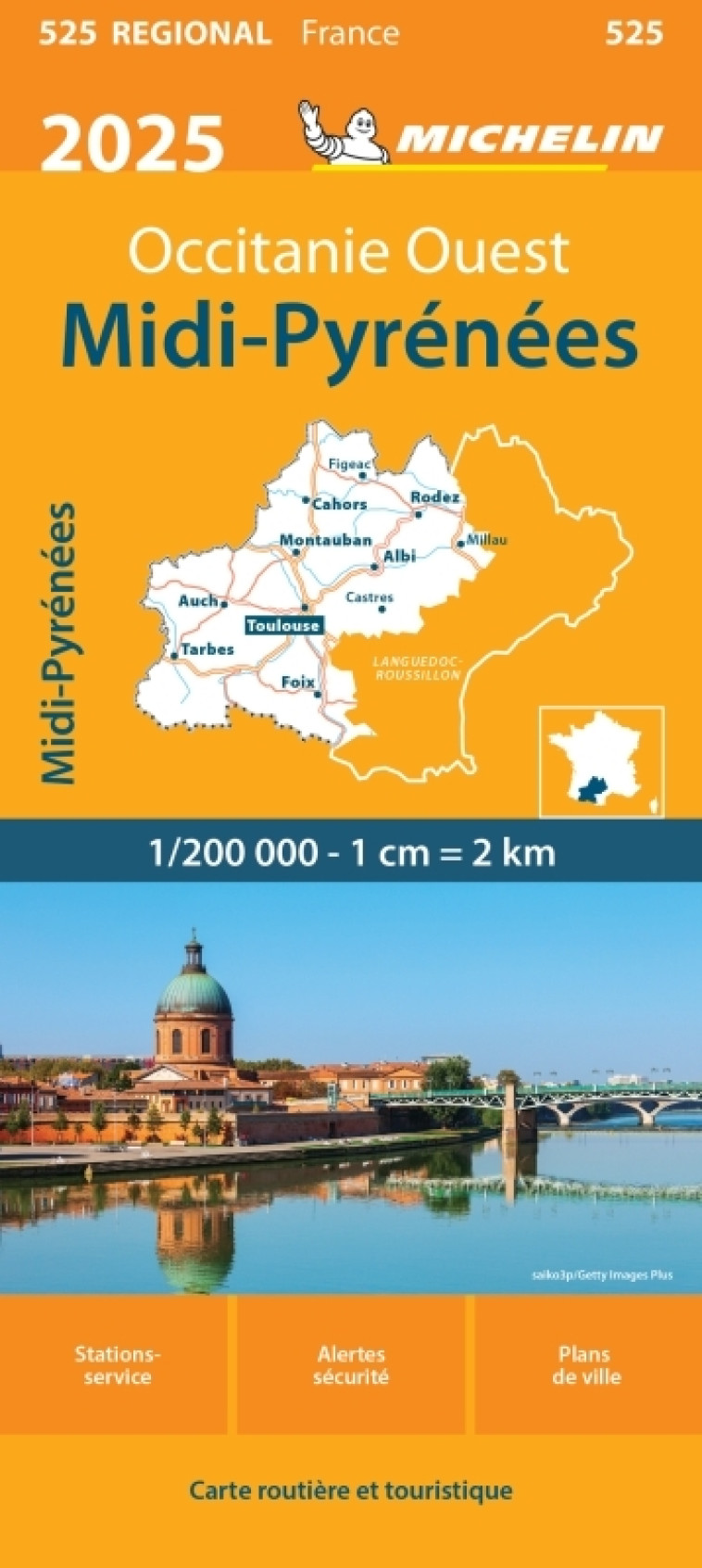 Carte Régionale Midi-Pyrénées 2025 -  - MICHELIN