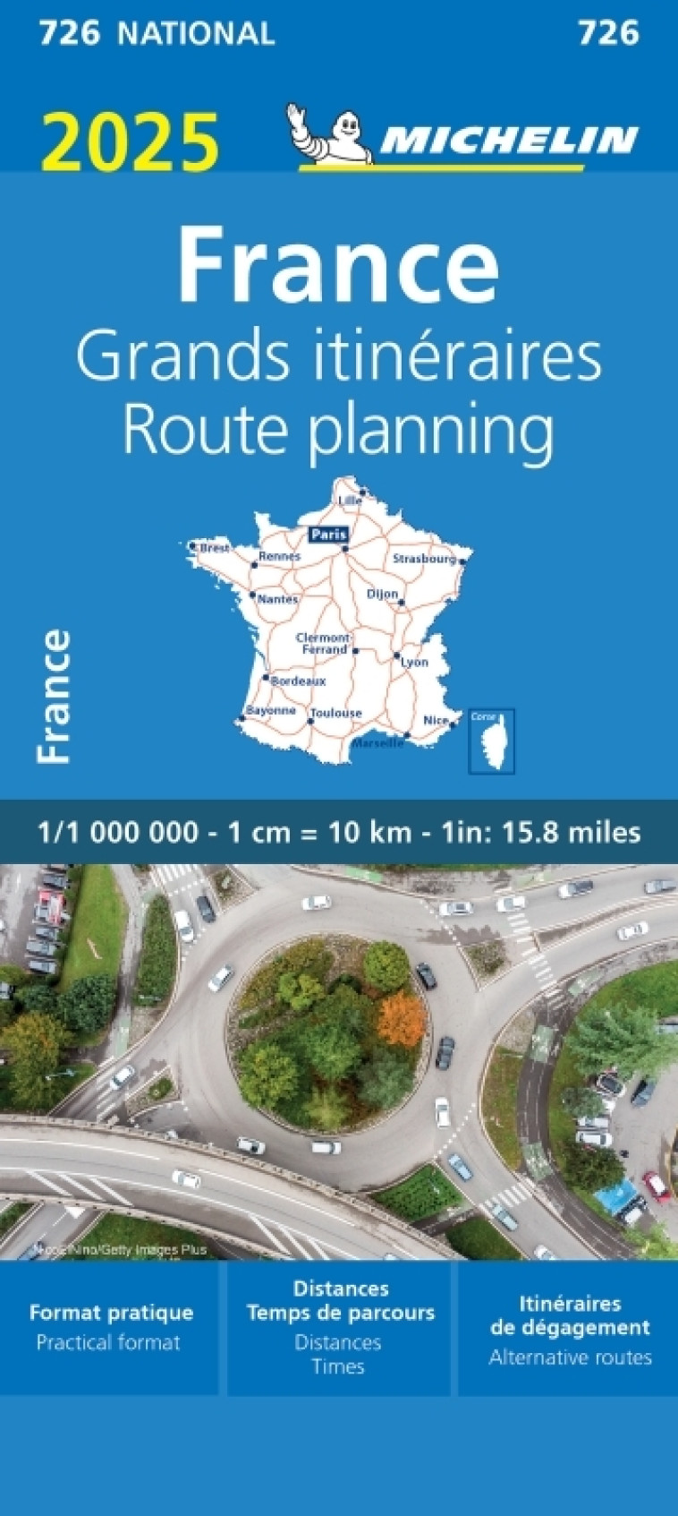 Carte Nationale France - Grands itinéraires 2025 -  - MICHELIN