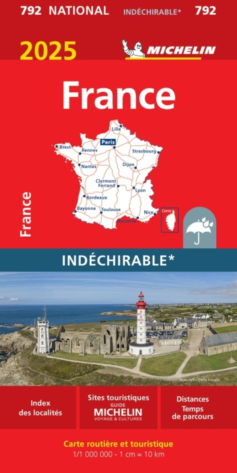 Carte Nationale France 2025 - Indéchirable -  - MICHELIN