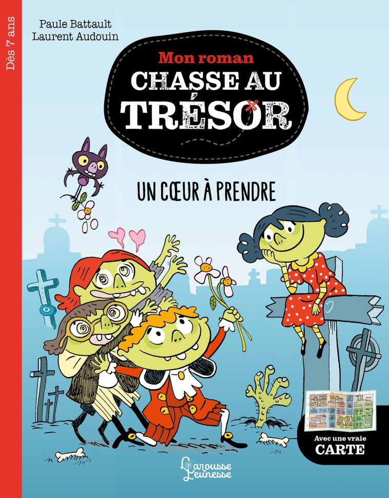 Mon roman CHASSE AU TRESOR - Un coeur à prendre - Paule Battault, Laurent Audouin - LAROUSSE