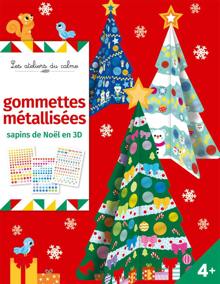 Sapins de Noël 3D à décorer - pochette avec accessoires - Vanessa Vautier - DEUX COQS D OR