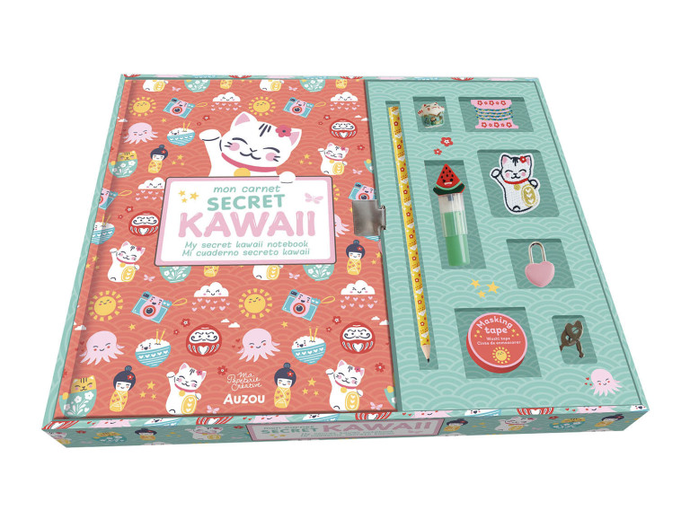 MA PAPETERIE CRÉATIVE - MON COFFRET DE PAPETERIE KAWAII - Carys MULA - AUZOU