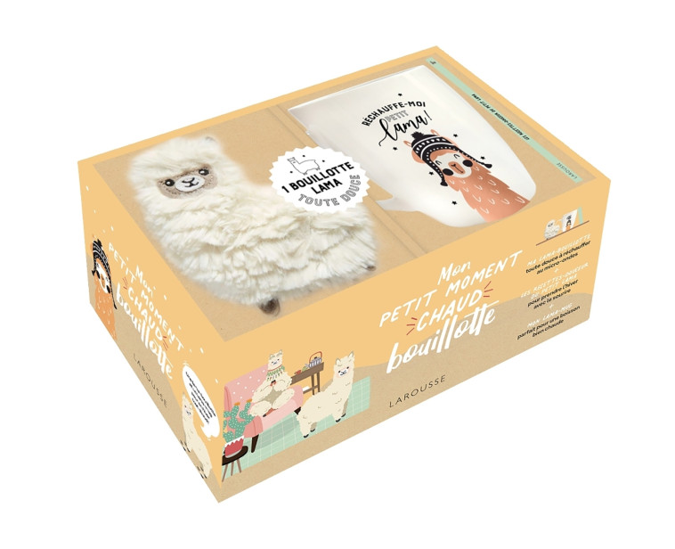 COFFRET  MON PETIT MOMENT CHAUD BOUILLOTTE LAMA - XXX - LAROUSSE