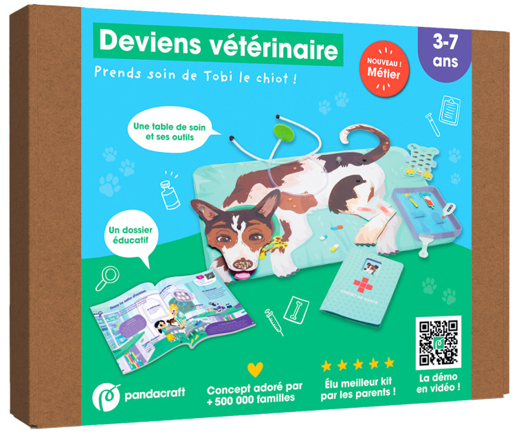 Deviens vétérinaire - kit ludo-éducatif 3-7 ans -  - PANDACRAFT