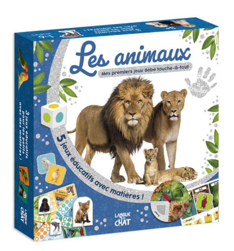 Mon coffret Bébé touche-à-tout - Les animaux - Mes premiers jeux Bébé touche-à-tout - Collectif Collectif,  Collectif - LANGUE AU CHAT