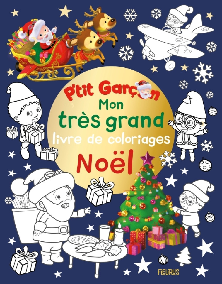 Mon très grand livre de coloriages Noël - Nathalie Bélineau, Alexis Nesme - FLEURUS