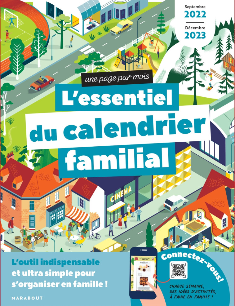 Grand calendrier de la famille : l'Essentiel ! 16 mois - sept 2022 à déc 2023 -   - MARABOUT