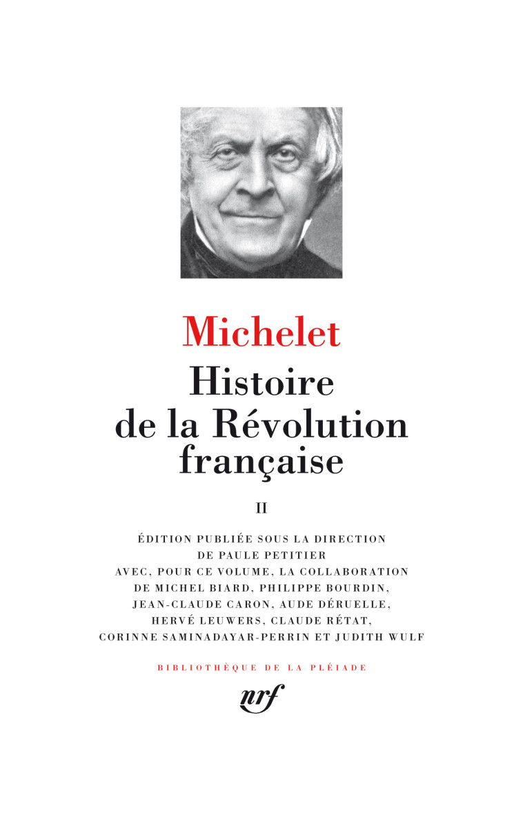 Histoire de la Révolution française - Jules MICHELET - GALLIMARD