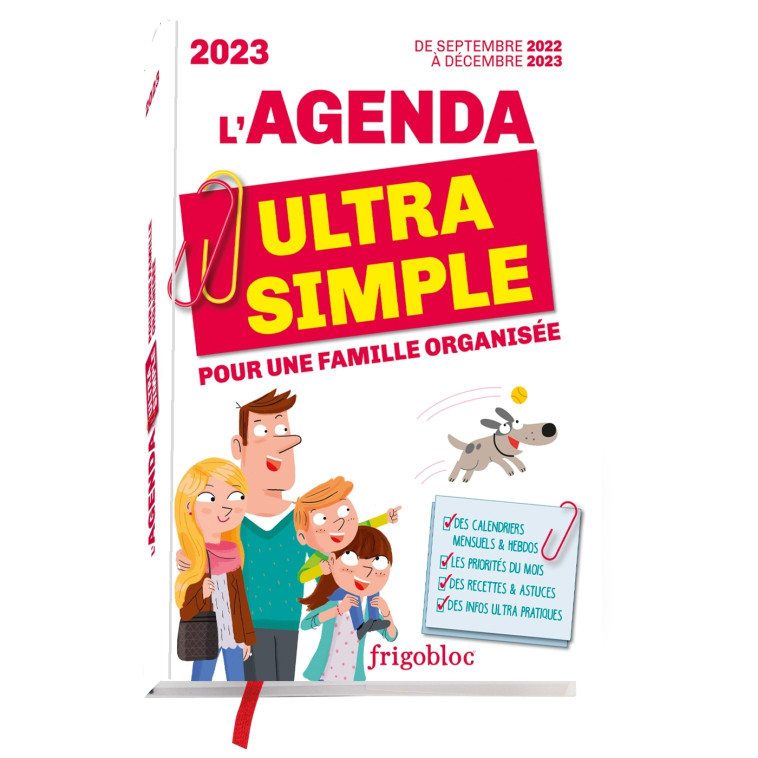 Agenda 2023 Ultra Simple pour une famille organisée ! (de sept. 2022 à déc. 2023) -  PLAYBAC EDITIONS - PLAY BAC