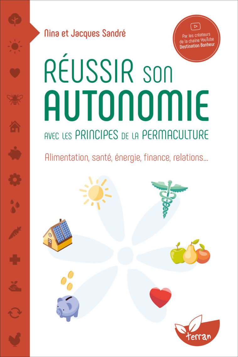 Réussir son autonomie avec les principes de la permaculture - Alimentation, santé, énergie, finance, relations… - Nina Sandré, Jacques Sandré - DE TERRAN