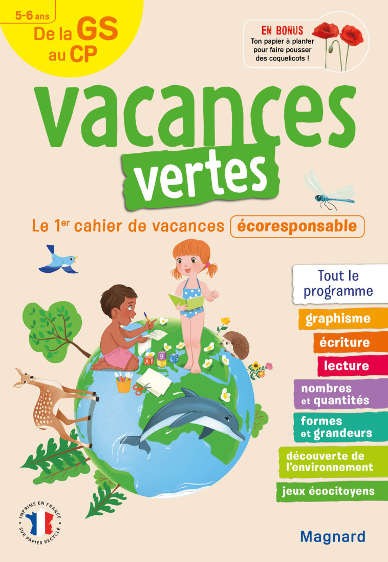 Cahier de vacances 2023, de la GS vers le CP 5-6 ans - Vacances vertes - Emilie FORNY, Marie IMBERDIS, Emilie FORNY, Marie IMBERDIS - MAGNARD