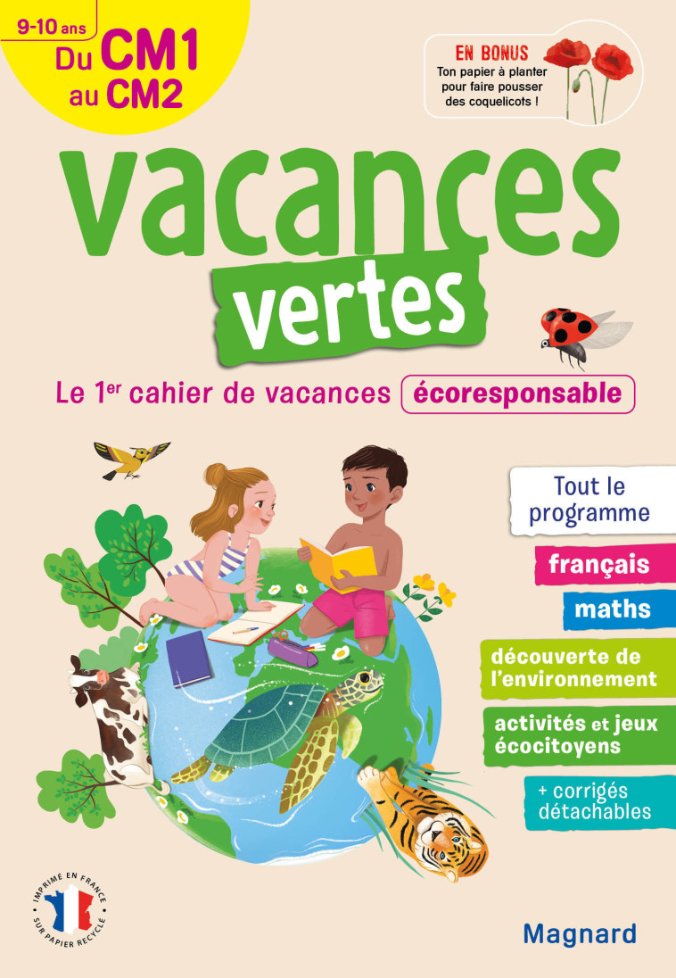 Cahier de vacances 2023, du CM1 vers le CM2 9-10 ans - Vacances vertes - Sylvie Bordron, Sylvie Bordron - MAGNARD